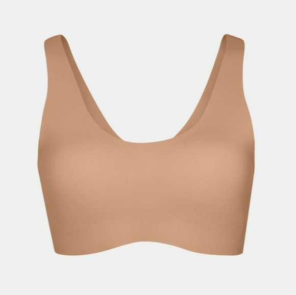 knix Other - NWOT Knix LuxeLift Nude Wireless Stretch Pullover Yoga T Shirt Bra sz L